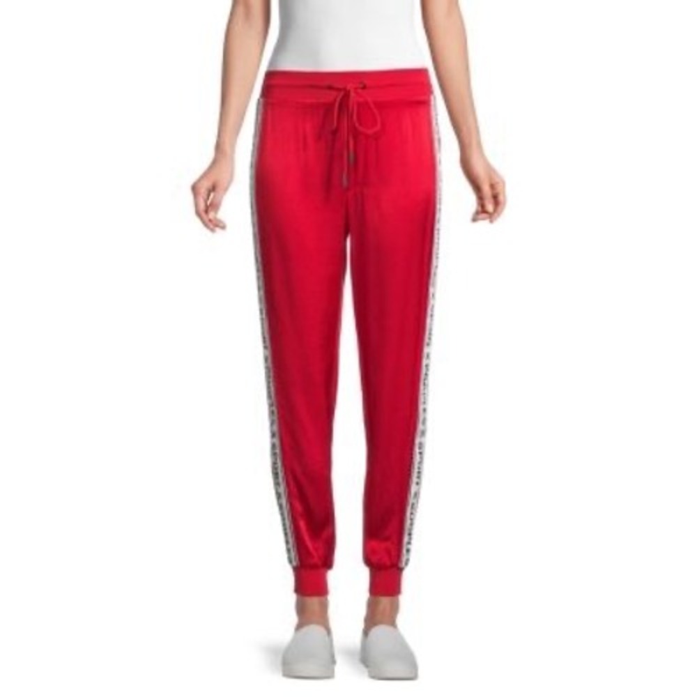 The Kooples X Sports NEW Viscose Logo Joggers‎ Logo Red/White  Size FR 2/US Med